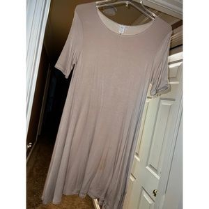 Cream/Light Pink T-Shirt Dress